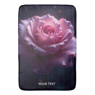 Fantasy Cute Beautiful Pink Rose Bath Mat
