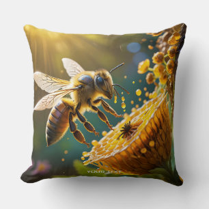 Fantasy Cute Bee Flowers Sun Cushion
