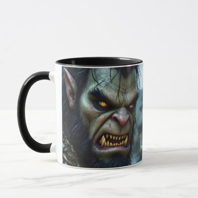 Fantasy Cute Big Strong Warrior Mug (Left)