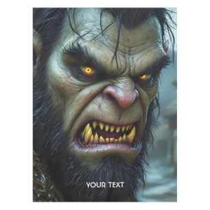 Fantasy Cute Big Strong Warrior Tablecloth