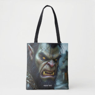 Fantasy Cute Big Strong Warrior Tote Bag