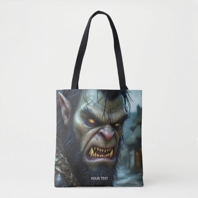 Fantasy Cute Big Strong Warrior Tote Bag (Front)