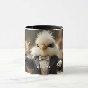 Fantasy Cute Bird Conducts Orchestra Mug