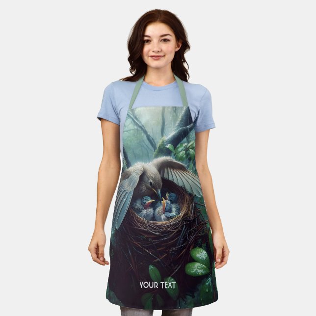 Fantasy Cute Bird Nest Rain Apron (Worn)