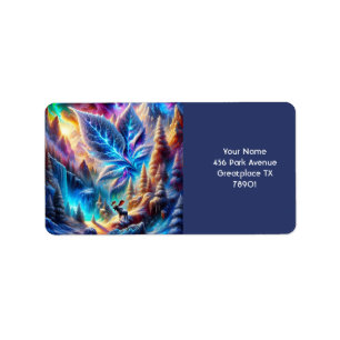 Fantasy Cute Birds Hat Snow Label