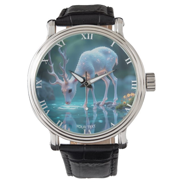Fantasy Cute Blue Baby Deer Watch (Front)
