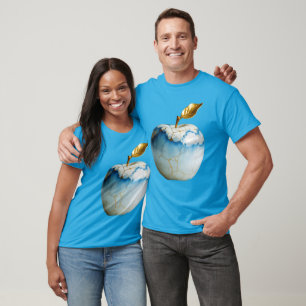 Fantasy Cute Blue Tones Apple T-Shirt