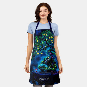 Fantasy Cute Bonsai Tree Lights Apron