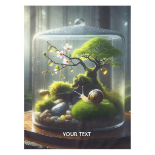 Fantasy Cute Bottle Sakura Snail Tablecloth