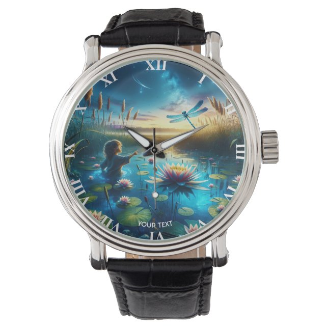 Fantasy Cute Boy Dragonfly Night Watch (Front)