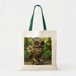 Fantasy Cute Brass Owl Skates Tote Bag