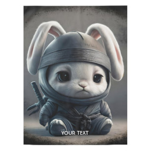 Fantasy Cute Bunny Ninja Katana Tablecloth