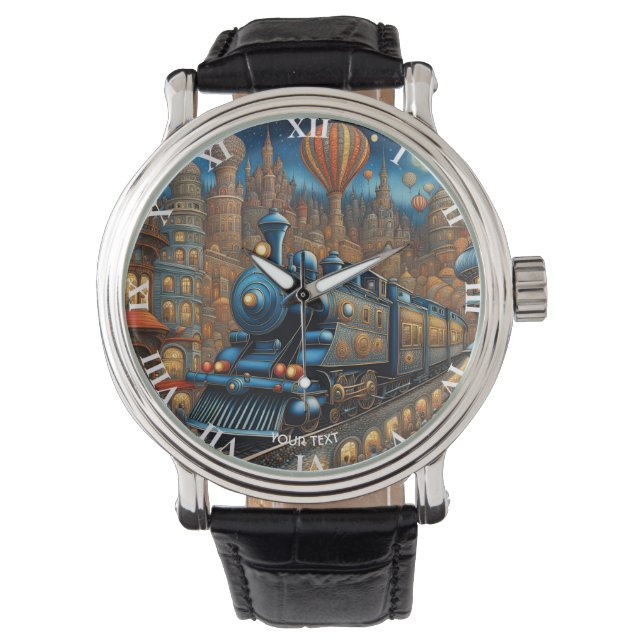 Fantasy Cute Cartoon Train City Watch (Front)