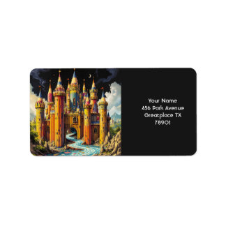 Fantasy Cute Castle From Pencils Label