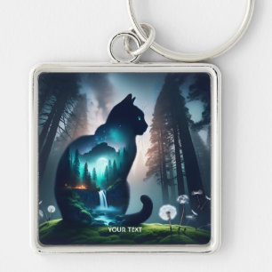 Fantasy Cute Cat Double Exposition Key Ring