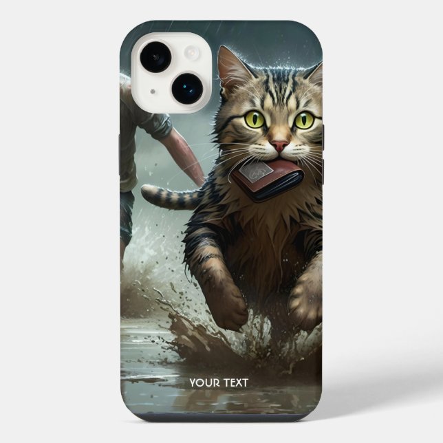 Fantasy Cute Cat Wallet Boy iPhone Case (Back)