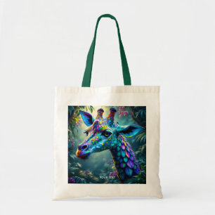 Fantasy Cute Chameleon Like Giraffe Tote Bag