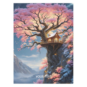 Fantasy Cute Cherry Blossom Tree Tablecloth