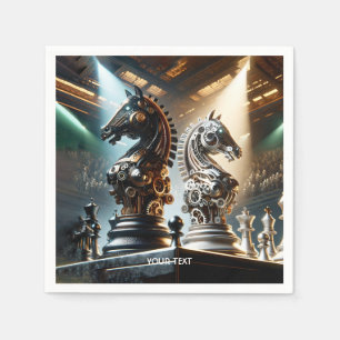 Fantasy Cute Chess Knights Pieces Napkin