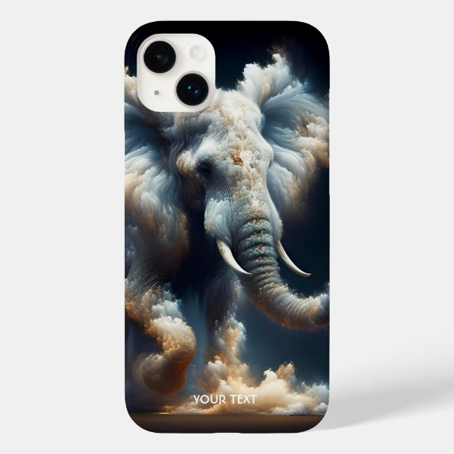 Fantasy Cute Clouds Elephant Smoke Case-Mate iPhone Case (Back)