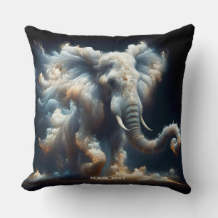 Fantasy Cute Clouds Elephant Smoke Cushion