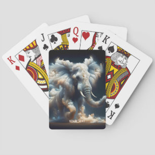 Fantasy Cute Clouds Elephant Smoke Playing Cards