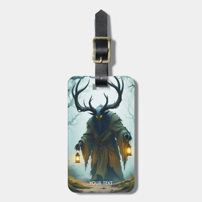 Fantasy Cute  Colossal Shadowy Behemoth Luggage Tag (Front Vertical)