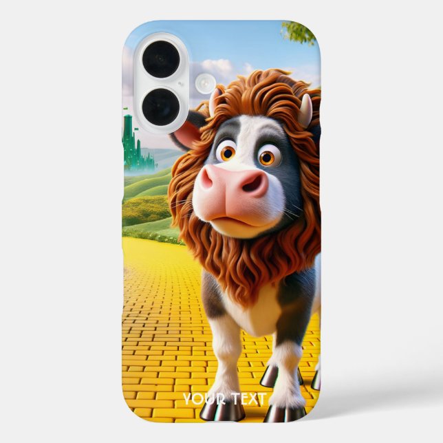 Fantasy Cute Cow Lion Road Case-Mate iPhone Case (Back)