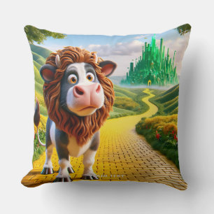Fantasy Cute Cow Lion Road Cushion