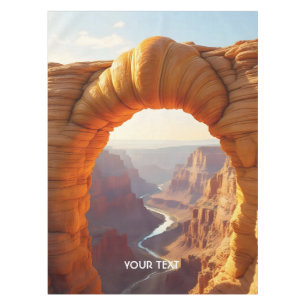 Fantasy Cute Croissant Arch Canyon Tablecloth