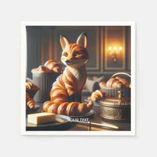 Fantasy Cute Croissant Fox Butter Napkin