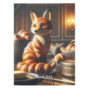 Fantasy Cute Croissant Fox Butter Tablecloth