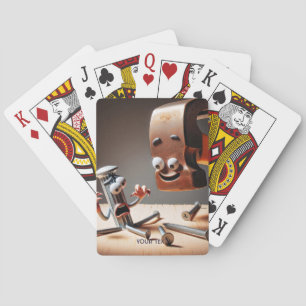 Fantasy Cute Crying Nail Wood Playing Cards