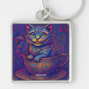 Fantasy Cute Cup Smiling Cat Key Ring