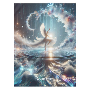 Fantasy Cute Dancer Water Reflection Tablecloth