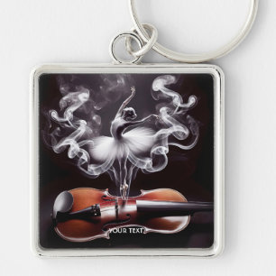Fantasy Cute Dancing Ballerina Violin Key Ring