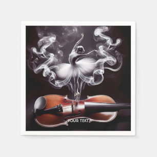 Fantasy Cute Dancing Ballerina  Violin Napkin