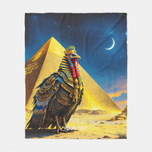 Fantasy Cute Desert Pharaoh Turkey Fleece Blanket