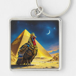 Fantasy Cute Desert Pharaoh Turkey Key Ring
