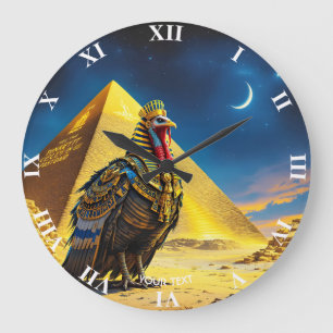 Fantasy Cute Desert Pharaoh Turkey Large Clock