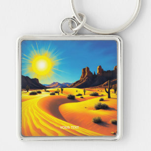 Fantasy Cute Desert Sands Rocks Key Ring