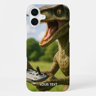 Fantasy Cute Dinosaur Drone Forest iPhone 16 Plus Case