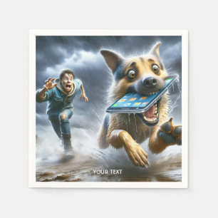 Fantasy Cute Dog Boy Phone Napkin
