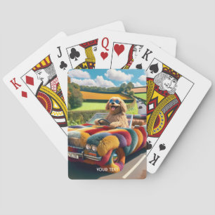 Fantasy Cute Dog Carpet Car  Playing Cards