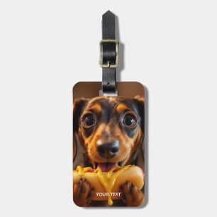 Fantasy Cute Dog Hot Dog Luggage Tag