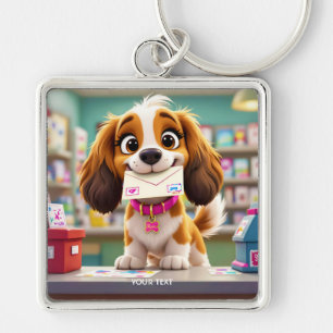 Fantasy Cute Dog Post Letter Key Ring