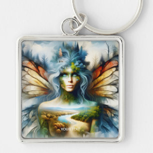 Fantasy Cute Double Exposition Forest Key Ring