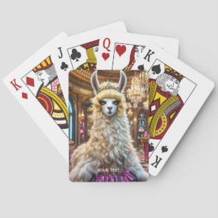 Fantasy Cute Drama Llama Queen Playing Cards