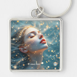 Fantasy Cute Dreaming Girl Water Key Ring