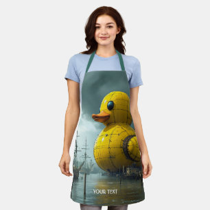 Fantasy Cute Duck War Ship Apron